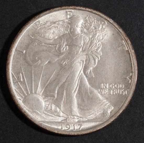 Appraisal: United States walking Liberty type silver half dollar -S mint