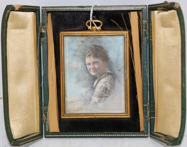 Appraisal: MINIATURE PORTRAIT OF ALICE TIFFANY KNOWLES FROMNONQUITT SOUTH DARTMOUTH MA