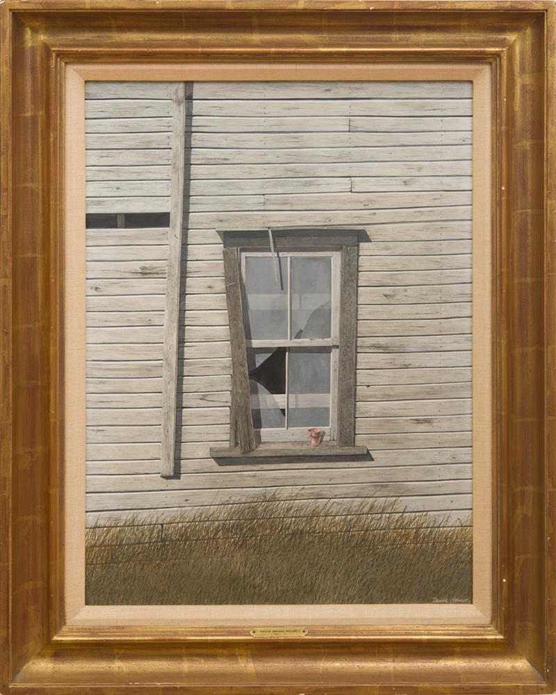 Appraisal: DAVID HOLMES b THE WINDOW Oil on board signed 'David