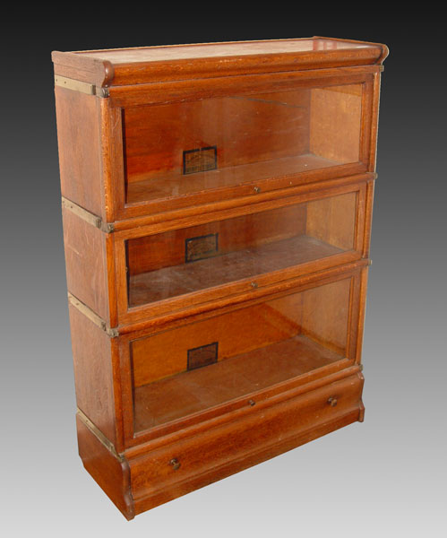 Appraisal: GLOBE WERNICKE CO STACK LAWYER'S BOOKCASE Oak Grade Sizes as