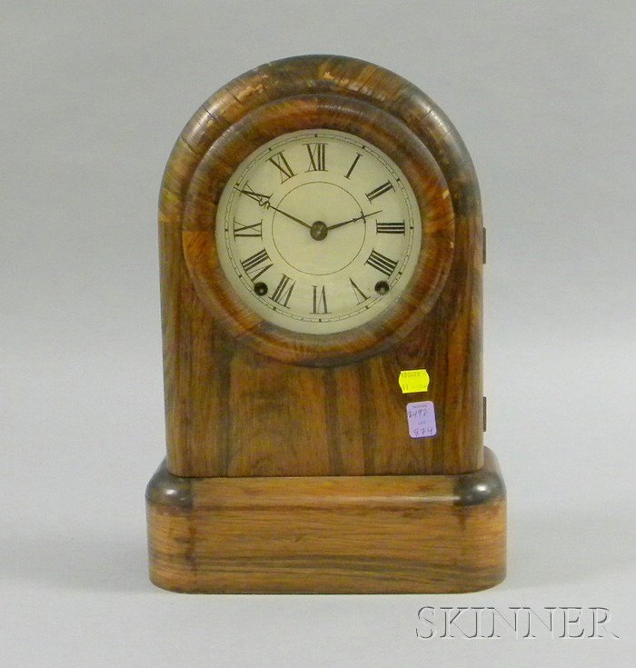 Appraisal: Seth Thomas Rosewood Clock painted zinc dial with Roman numerals