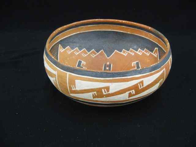 Appraisal: Hopi Indian Pottery Bowl elaborate geometric designs '' by Michael