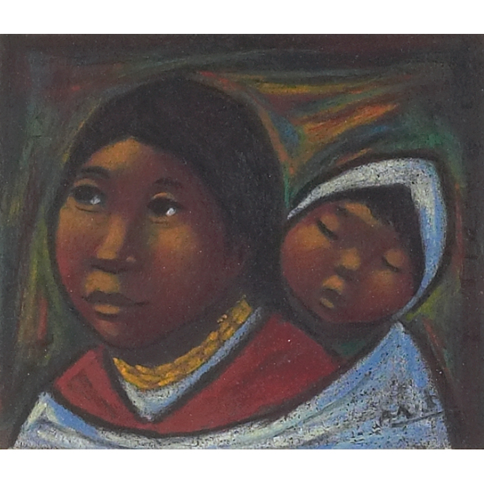 Appraisal: Rodolfo Nieto Mexican - ''Mother and Child '' c pair