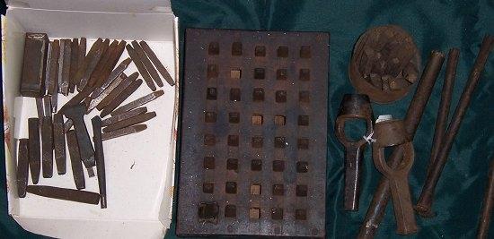 Appraisal: Various saddler's punches some set in a wooden stand many