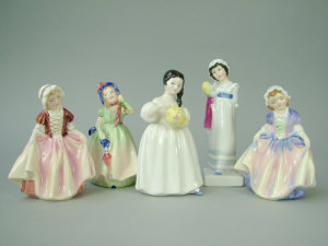 Appraisal: A collection of miniature Royal Doulton pottery figurines to include