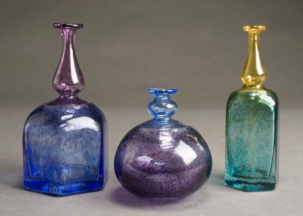 Appraisal: Three Bertil Vallien for Kosta Boda 'Antiqua Series' Glass Vases