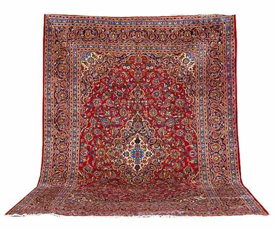 Appraisal: Persian Kashan carpet ' '' x '