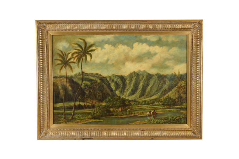 Appraisal: HAWAIIAN LANDSCAPEoil on canvas signed Kavel lower left x inches