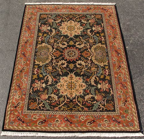 Appraisal: FINE HAND TIED CONTEMPORARY TABRIZ CARPET Approx ' '' x