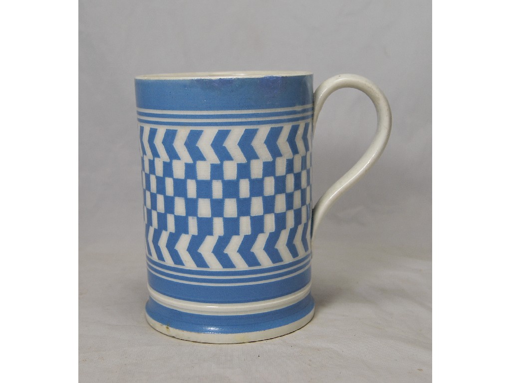 Appraisal: An early th century Staffordshire pottery cylindrical quart mug with