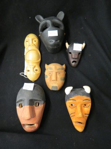 Appraisal: Cherokee Indian Masks carved smaller versions some with Dept of