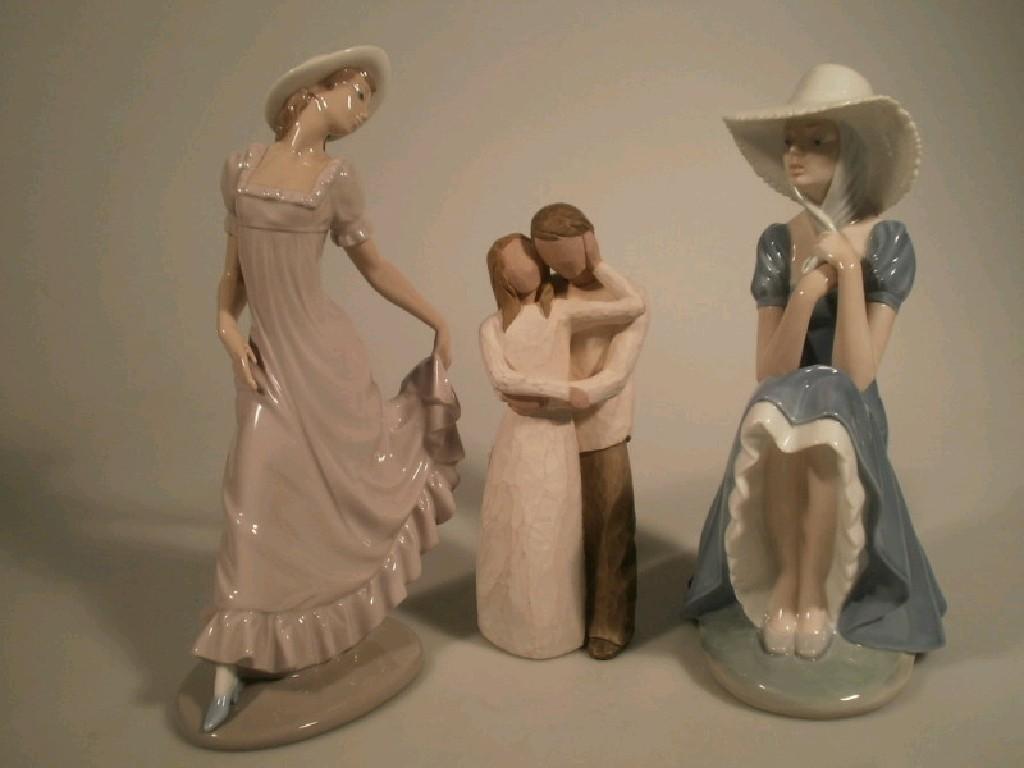 Appraisal: Two Nao for Lladro figures and another Willow Tree figure