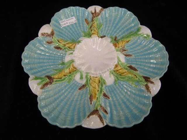 Appraisal: Minton Majolica Oyster Plate a superb Victorian example seaweed shell