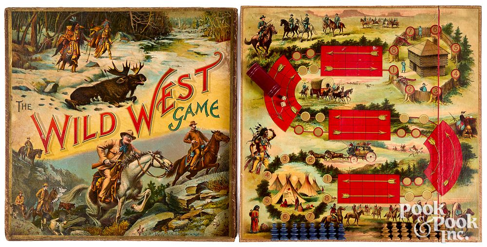 Appraisal: McLoughlin Bros Wild West Game ca McLoughlin Bros Wild West