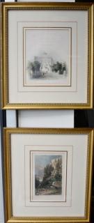 Appraisal: Set of eight William H Bartlett hand colored steel engravings