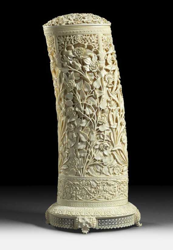 Appraisal: OUTSTANDING IVORY CARVING China th century H cm Carved on