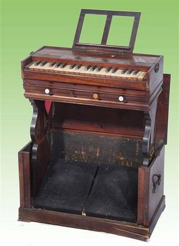 Appraisal: A LATE TH CENTURY ROSEWOOD CASED METZLER CO PORTABLE HARMONIUM