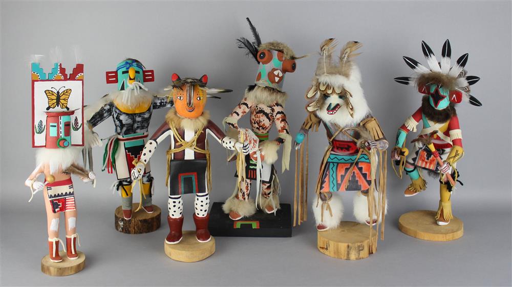 Appraisal: GROUP OF KACHINA DOLLS BY ARTISTS INCLUDING CINDY KACHADA J