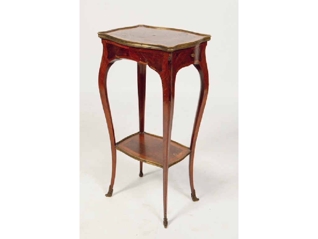 Appraisal: A LOUIS XV STYLE SIDE TABLE with a shaped top