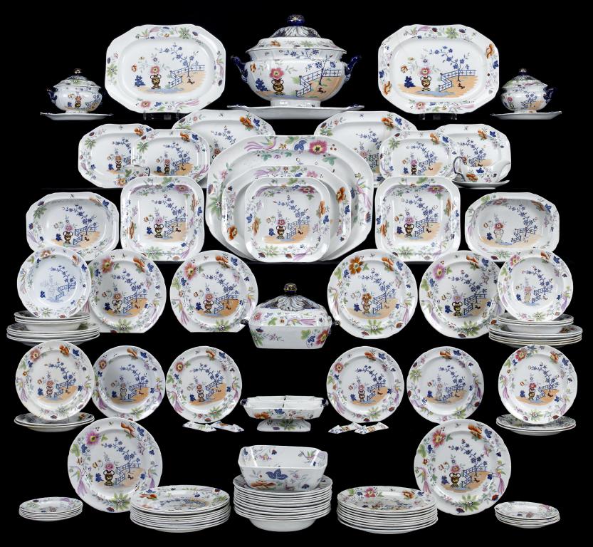 Appraisal: A HICKS MEIGH STONE CHINA JAPAN PATTERN DINNER SERVICE printed