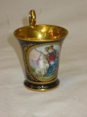 Appraisal: A VIENNA PORCELAIN CABINET CUP of tapering form painted with