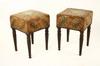 Appraisal: STOOLS - Pair of th C upholstered stools with rust