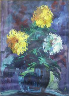 Appraisal: Signed EMERIC th C Impressionist still life of yellow and