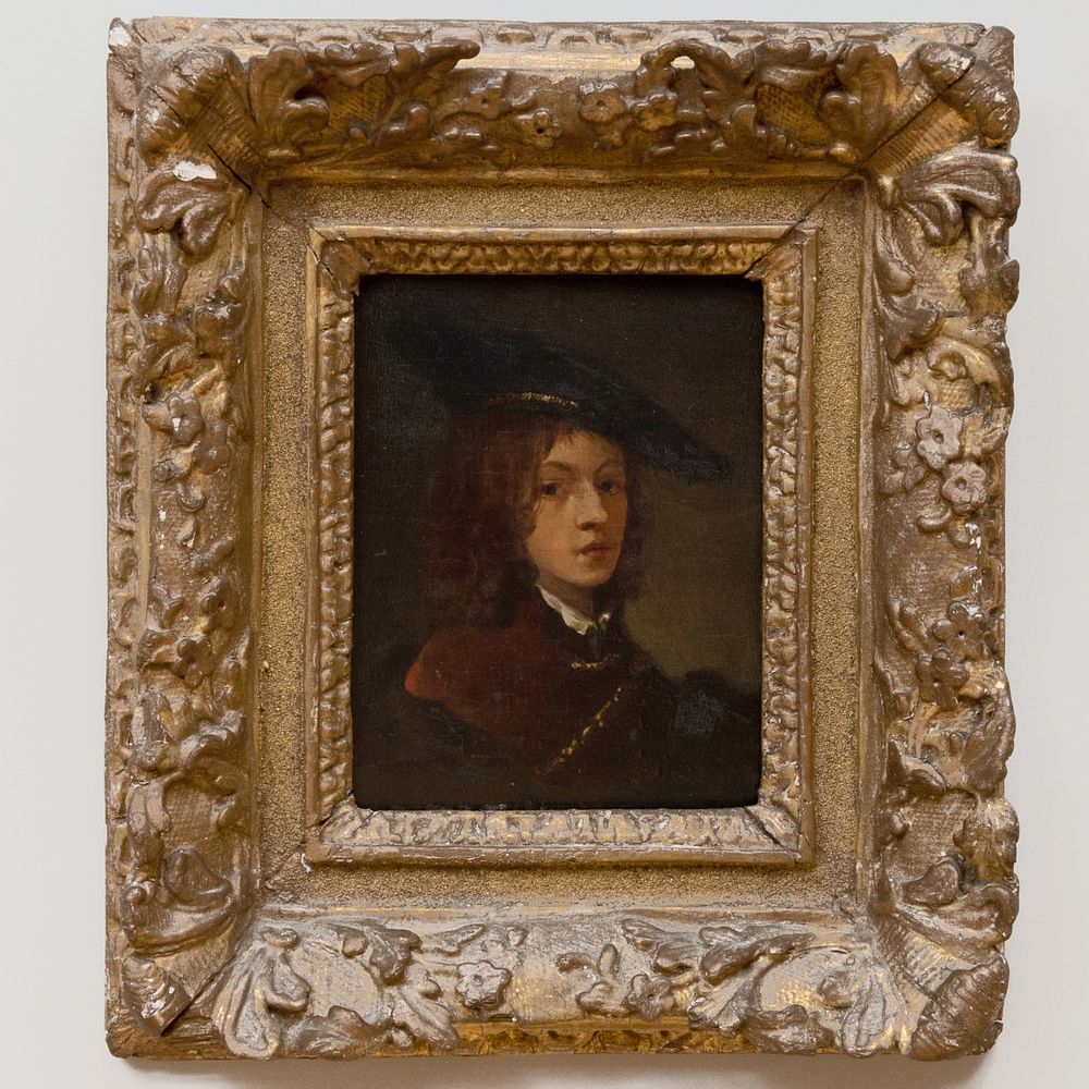 Appraisal: European School Portrait of a Young Scholar Oil on panel