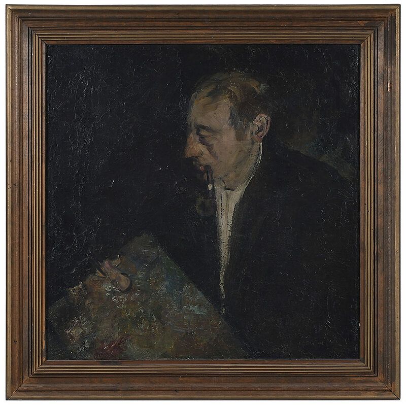 Appraisal: John R Grabach American - Portrait of the Artist unsigned