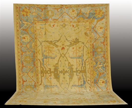 Appraisal: Angora Oushack carpet ' x ' Carpet is approximately years