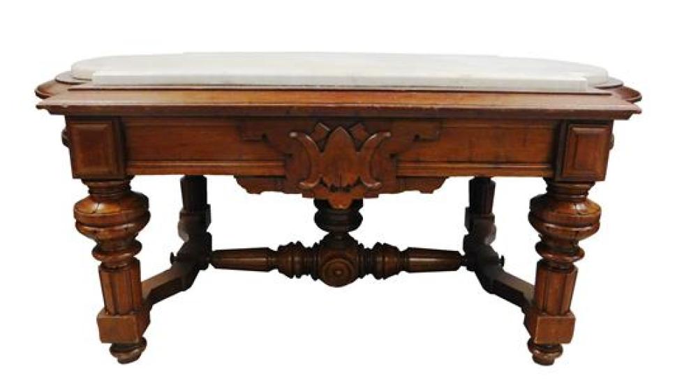 Appraisal: Eastlake marble-top table late th C likely reduced from original