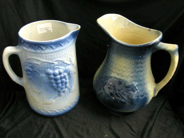 Appraisal: Early Blue Decorated Salt Glaze Pitchers