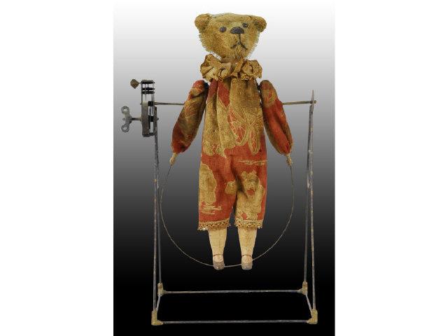 Appraisal: German Teddy Bear Skipping Rope Toy Description Wind-up Not working