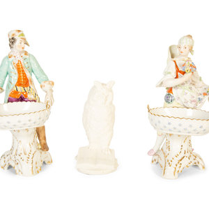 Appraisal: A Pair of Berlin K P M Porcelain Figural Sweetmeat