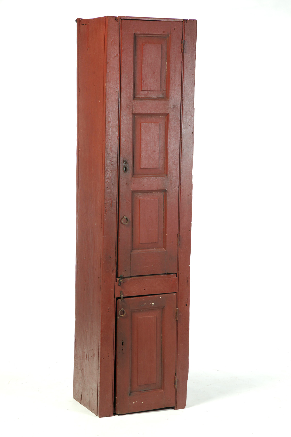 Appraisal: AMERICAN PAINTED CHIMNEY CUPBOARD Attributed to the Shakers th century