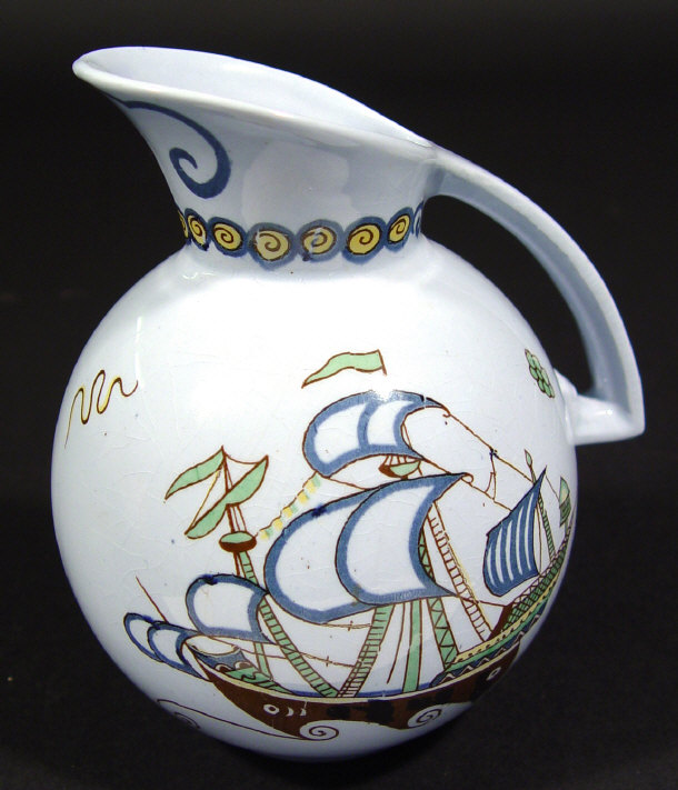 Appraisal: Falcon Ware Art Deco jug hand coloured and transfer printed