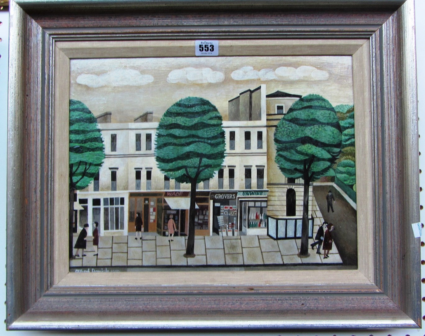 Appraisal: Alfred Daniels b High Street oil on board signed and