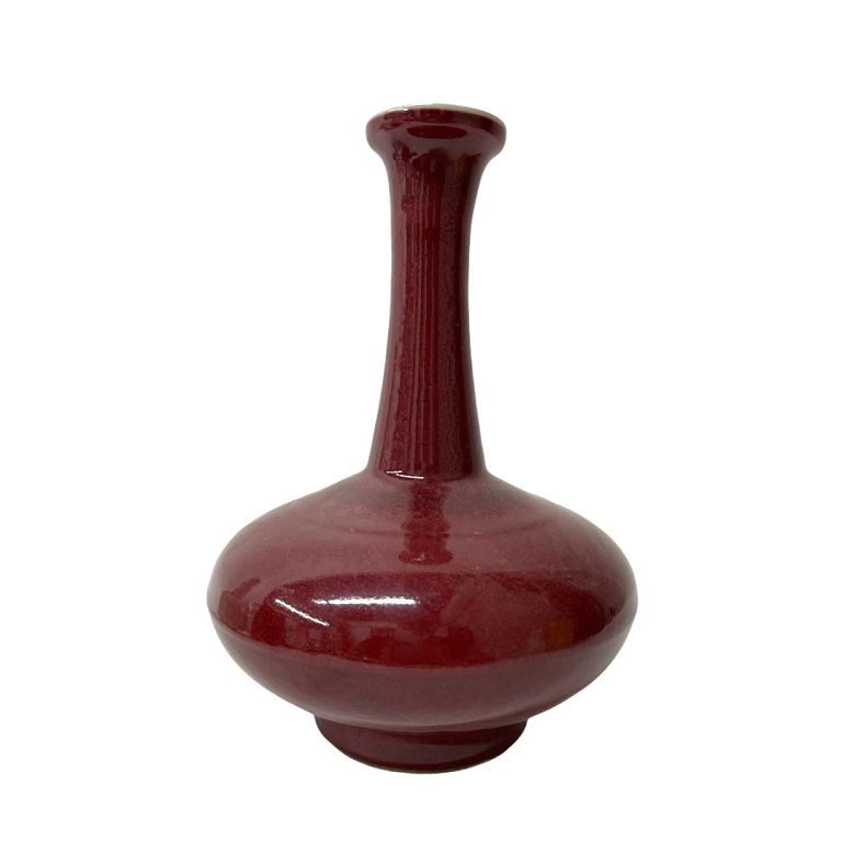 Appraisal: Chinese iron red monochrome vase Antique iron red monochrome vase