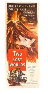 Appraisal: Vintage Two Lost Worlds Movie Poster American circa Vintage color