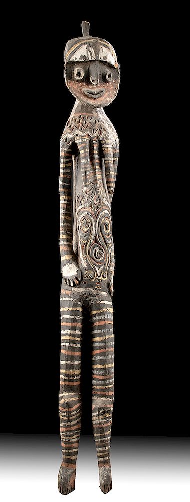 Appraisal: Early th C Papua New Guinea Wood Female Nokwi Figure