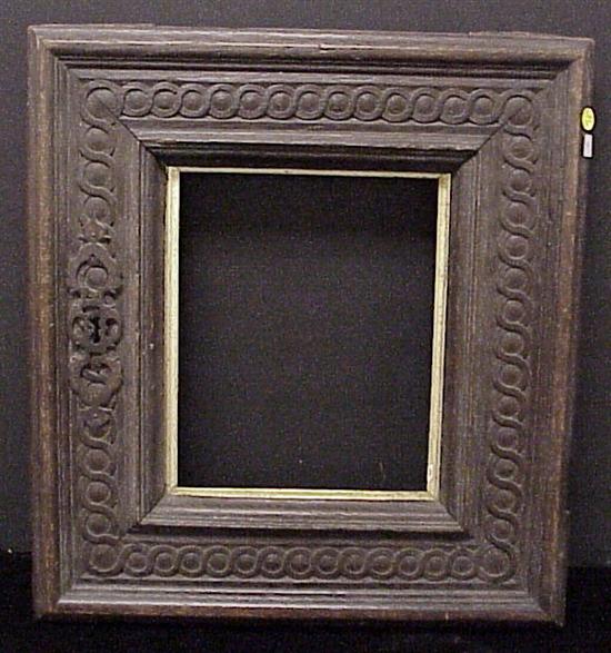 Appraisal: Carved early door panel converted to frame opening h x