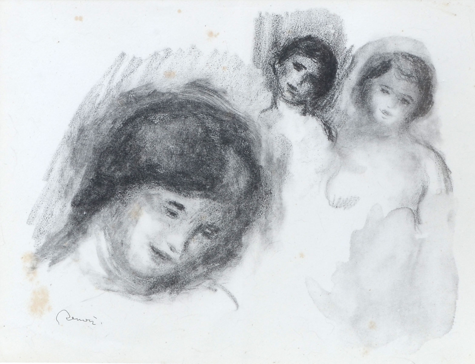 Appraisal: RENOIR Pierre French - ''Pierre Aux Trois Croquis'' Lithograph sight