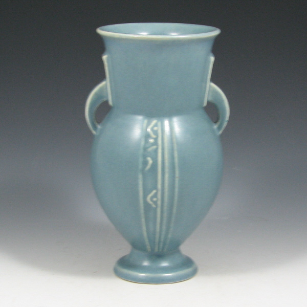 Appraisal: Roseville Moderne - Vase Roseville Moderne vase in blue Marked