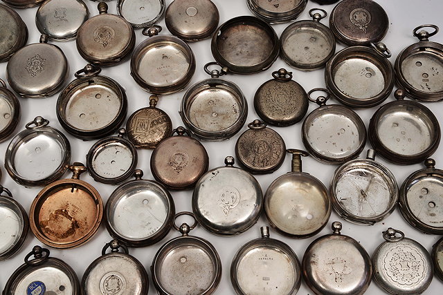 Appraisal: A QUANTITY OF SILVER POCKET WATCH CASES