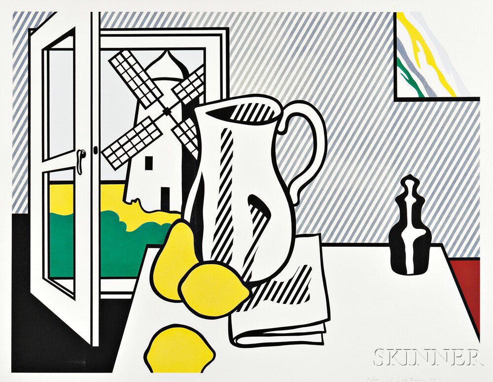 Appraisal: Roy Lichtenstein American - Still Life with Windmill from the