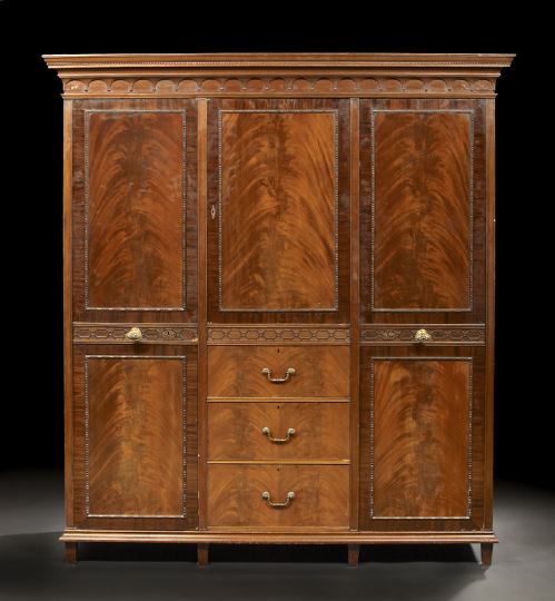 Appraisal: William IV Mahogany Wardrobe second quarter th century the molded