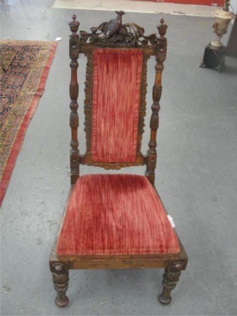 Appraisal: Victorian Finely Carved Chair From a Patterson NY estate