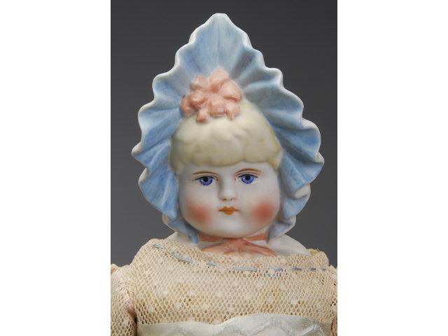 Appraisal: Emma Clear Bonnet Head Parian Child America ca a fine