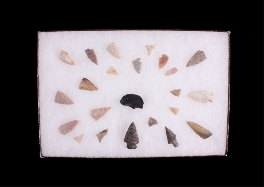 Appraisal: Middle Archaic Period Point Scraper Collection For your consideration is