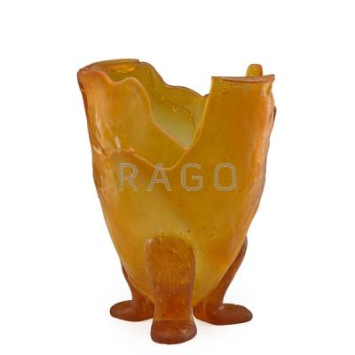 Appraisal: GAETANO PESCE FISH DESIGN Resin vase and platters Condition Report